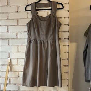 Women's Taupe Sleeveless Button-Strap Dress ORB